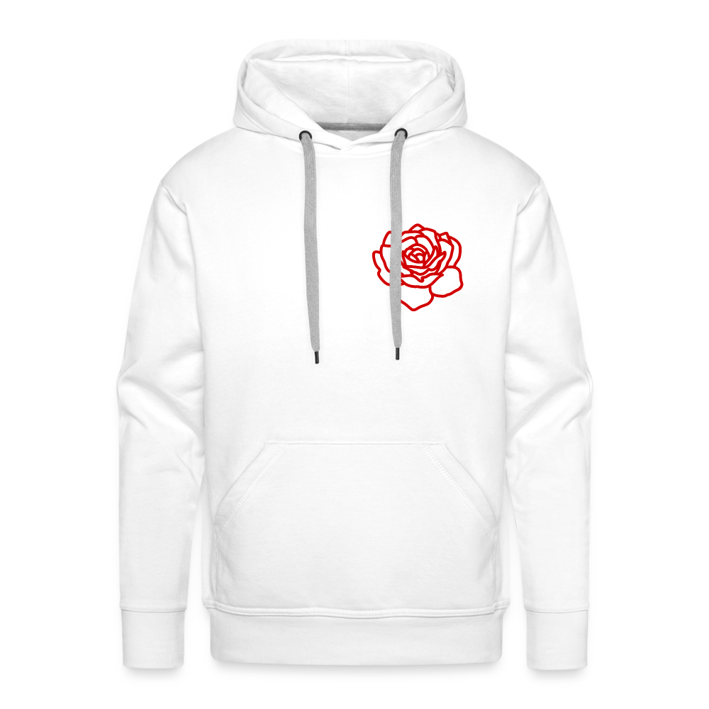 Red Rose | Premium Hoodie - white