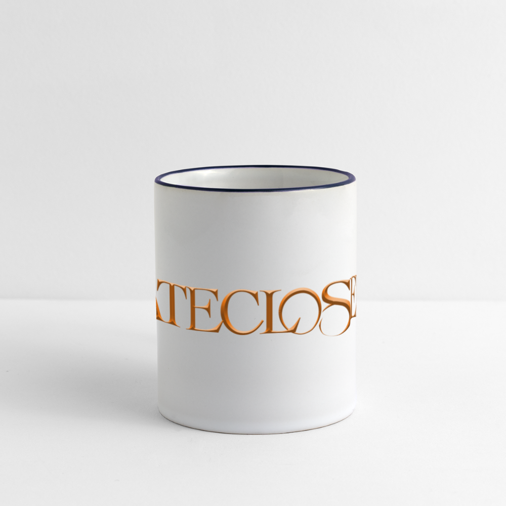 Gatecloser Orange Panoramic Mug - white/cobalt blue