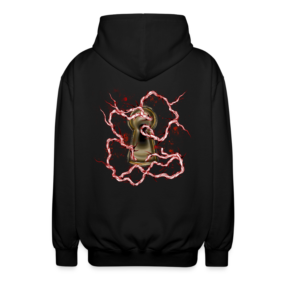 Red Rose | Hooded Jacket - black